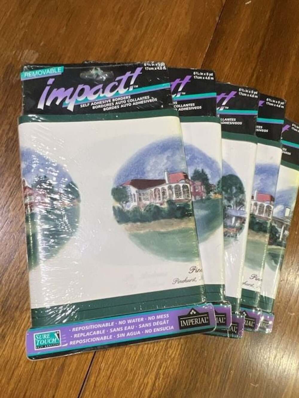 Lot of 5 Imperial Impact Self Adhesive Wallpaper Border Golf Courses